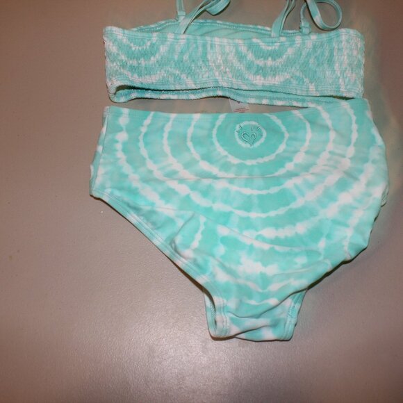 Blue & White 2 Pcs Justice Bikini Swimsuit Size 8 - Picture 9 of 13